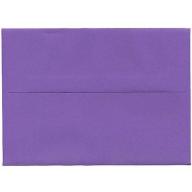 JAM Paper A7 5-1/4" x 7-1/4" Recycled Paper Invitation Envelopes, Brite Hue Violet, 25pk