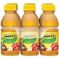 Mott&#039;s 100% Original Apple Juice, 8 fl oz, 6 pack