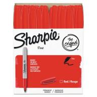 Sharpie Permanent Marker, Fine Point, Red, 36 per Pack