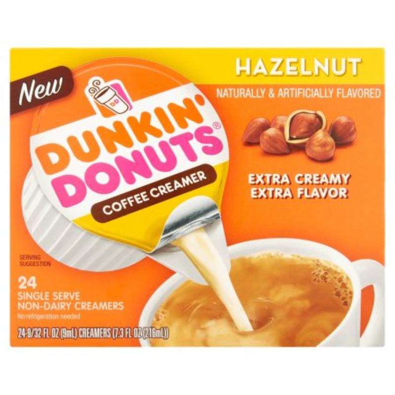 Dunkin&#039; Donuts Hazelnut Coffee Creamer, 24 count, 7.3 fl oz