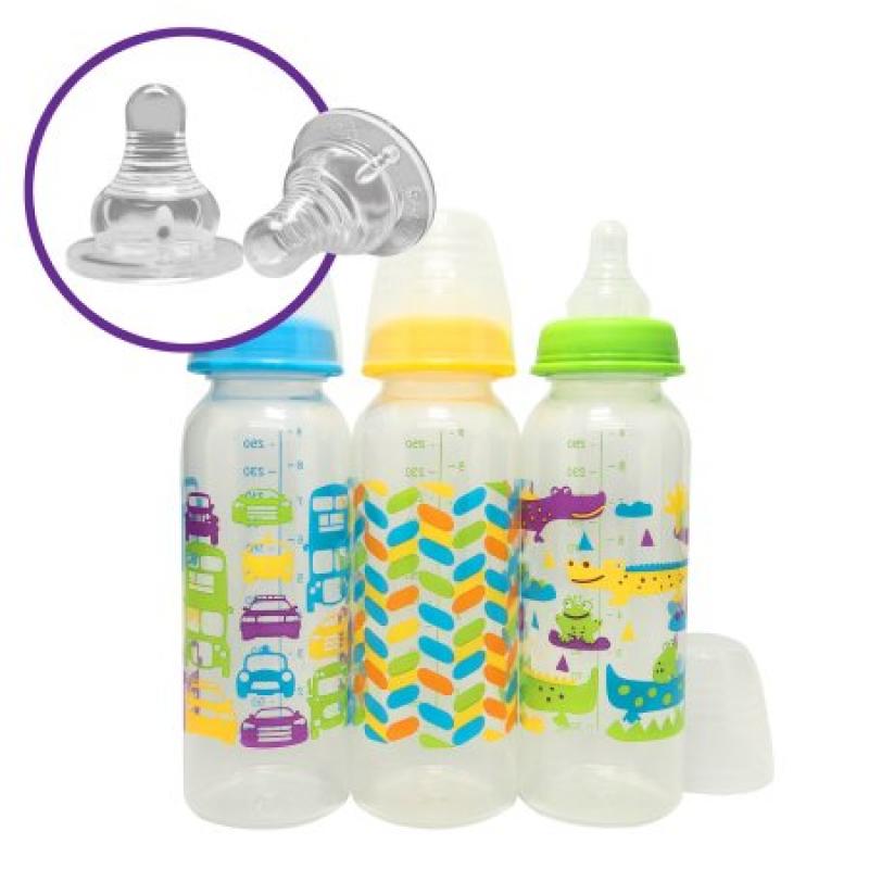 Parent&#039;s Choice BPA Free Baby Bottle - 9 oz (1 Bottle, Colors may vary)