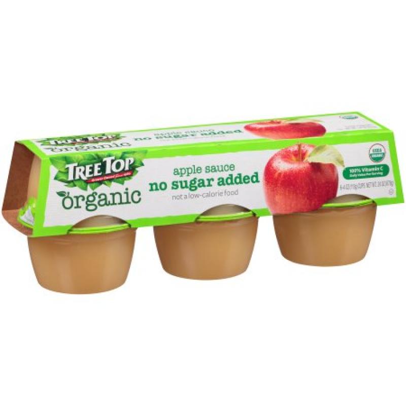 Tree Top® Organic No Sugar Added Apple Sauce 6-4 oz. Cups