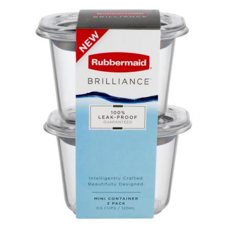 Rubbermaid Brilliance Mini Container Leak-Proof - 2 PK, 2.0 PACK