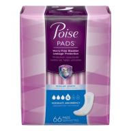 Poise Moderate Absorbency Incontinence Pads Regular Length, 66 ct