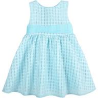 G-Cutee Toddler Girls&#039; Aqua Textured Dress with Grosgrain Ribbon