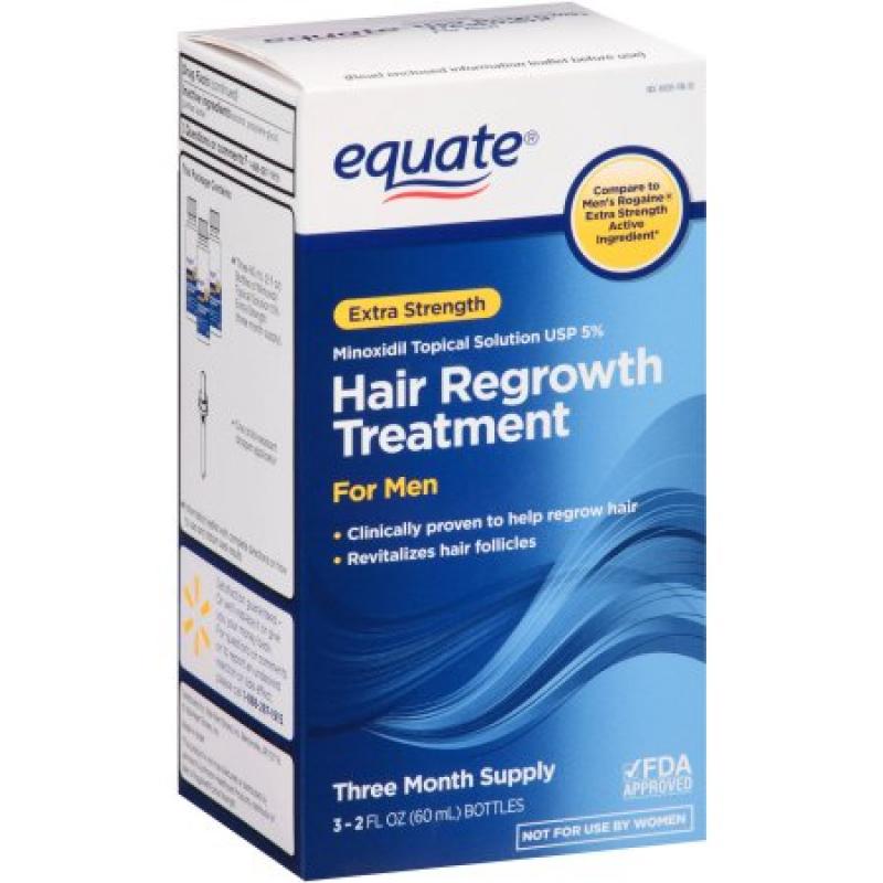 Equate Extra Strength Hair Regrowth Topical Solution for Men, 3ct