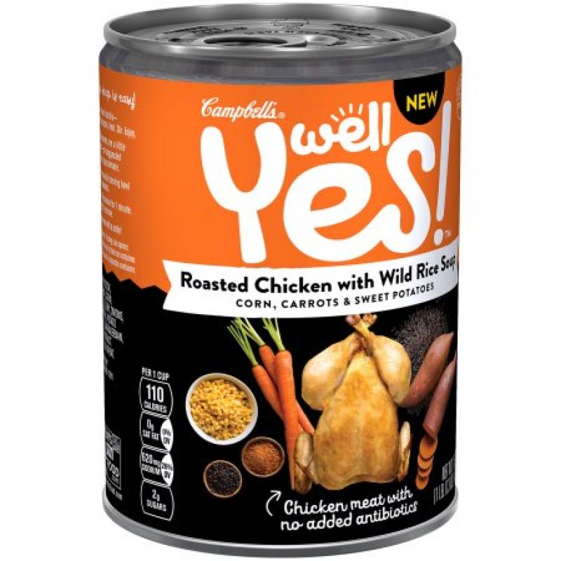 Campbell&#039;s Well Yes! Roasted Chicken with Wild Rice Soup 16.3 oz.