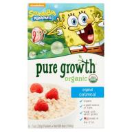 Pure Growth Nickelodeon SpongeBob SquarePants Organic Original Oatmeal, 1 oz, 6 count