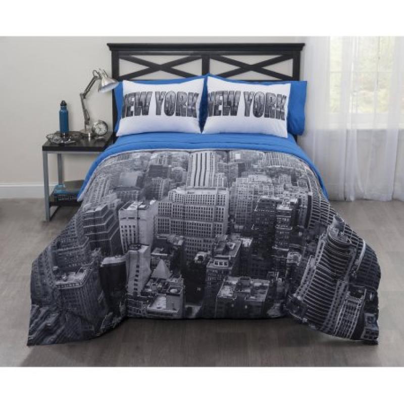 CASA Photoreal New York City Bed-In-A-Bag Comforter Set