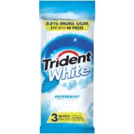 Trident White Peppermint Sugar Free Gum, 3pk