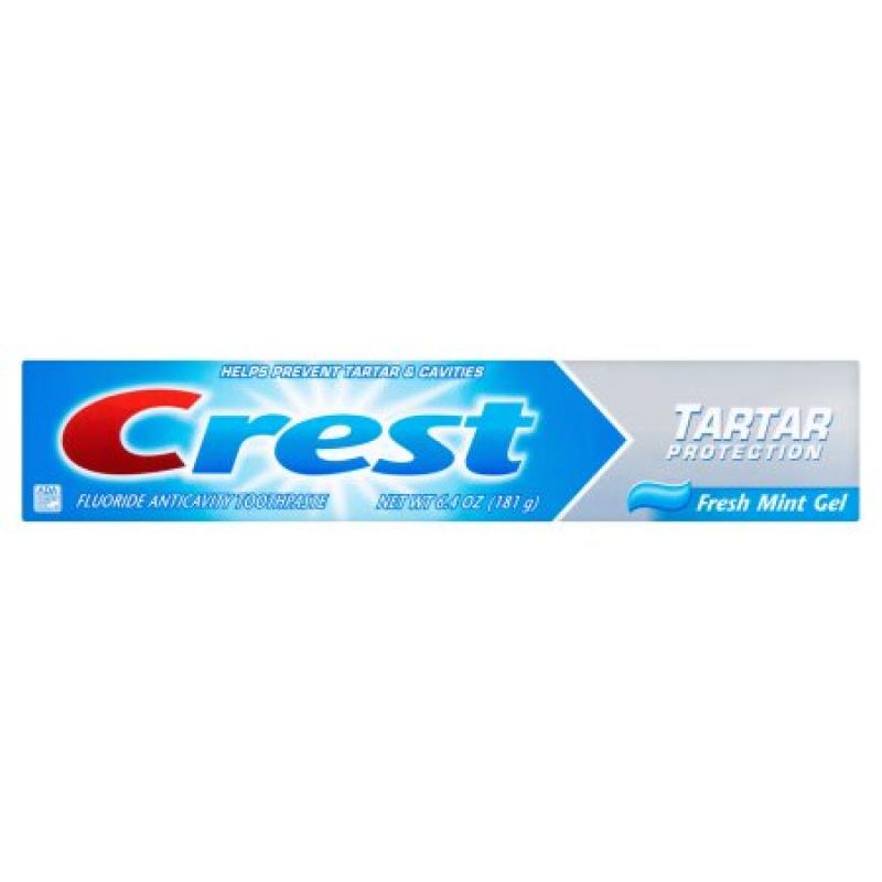 Crest Tartar Protection Fresh Mint Gel Toothpaste, 6 oz