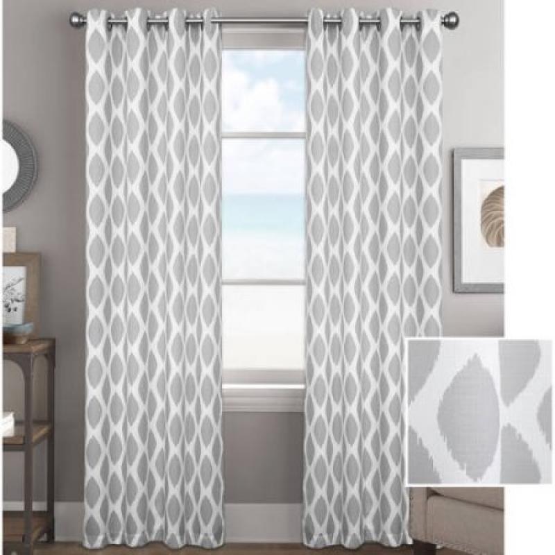 Better Homes and Gardens Ikat Diamonds Curtain Panel with Grommets