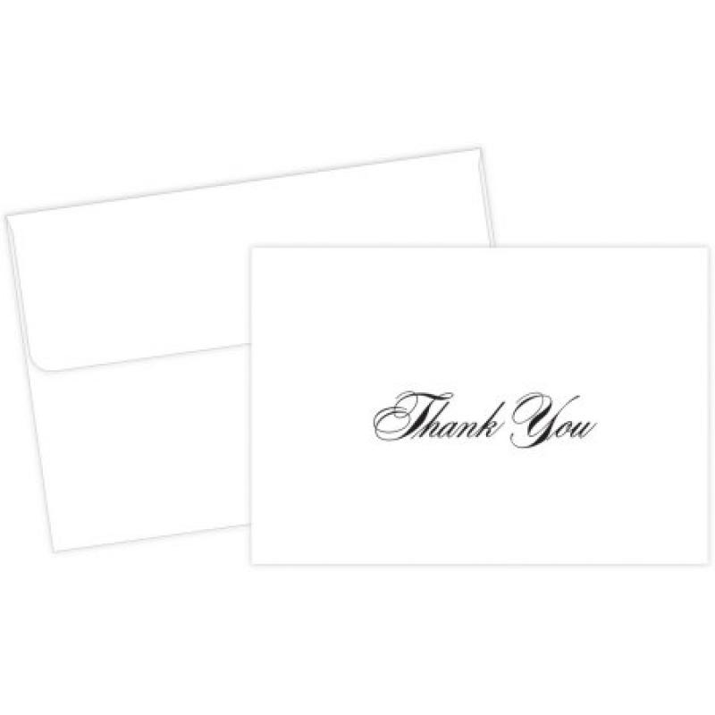 Great Papers! Black Thank You Notes with Envelopes, 24ct