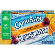 Capri Sun Roarin' Waters Juice Pouches, Tropical Fruit, 6 Fl Oz, 10 Count