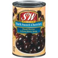 S&W® Dark Sweet Pitted Cherries in Extra Heavy Syrup 16 oz. Can
