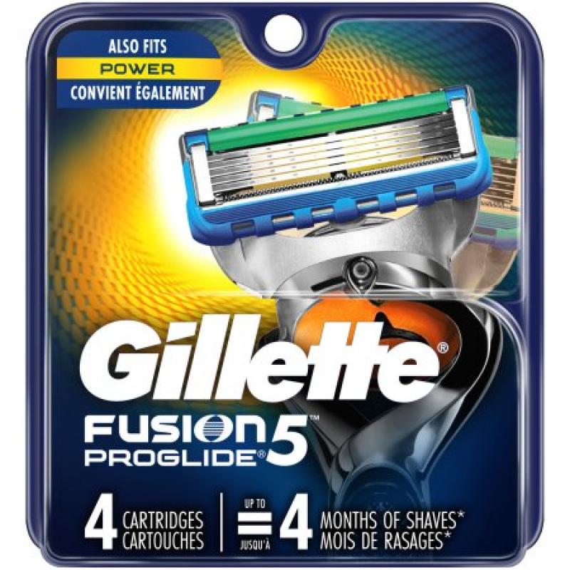 Gillette® Fusion5™ ProGlide® Razor Cartridges 4 ct Carded Pack