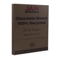 JAM Paper Recycled Paper, 8.5 x 11, 32 lb Chocolate Brown, 500 Sheets/Ream