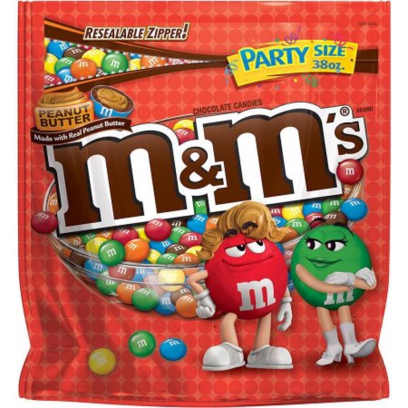 M&M's Peanut Butter Chocolate Candy, Party Size, 38 Oz