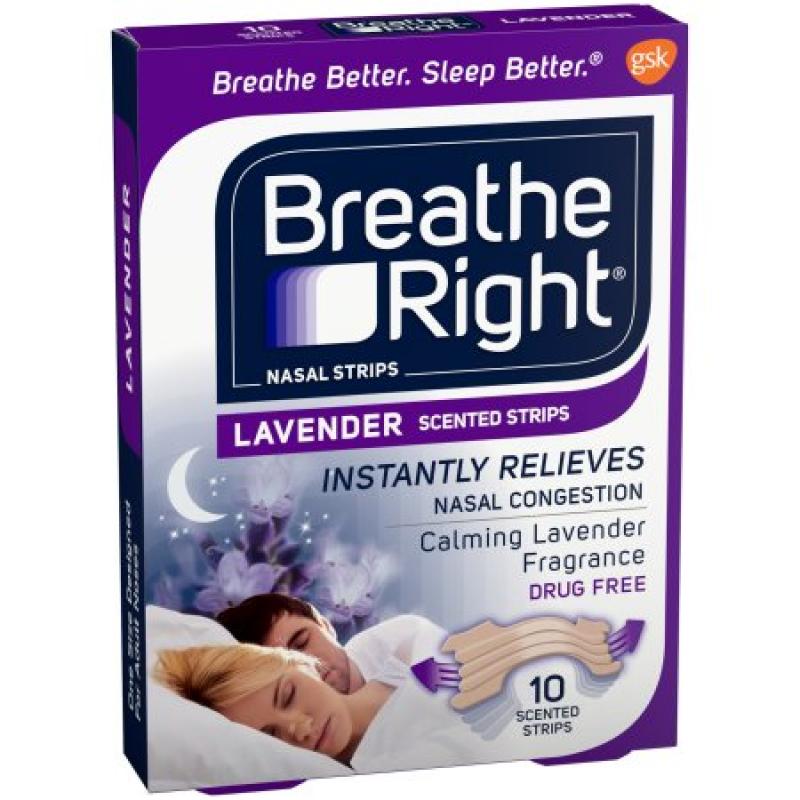 Breathe Right® Lavender Scented Nasal Strips 10 ct Box