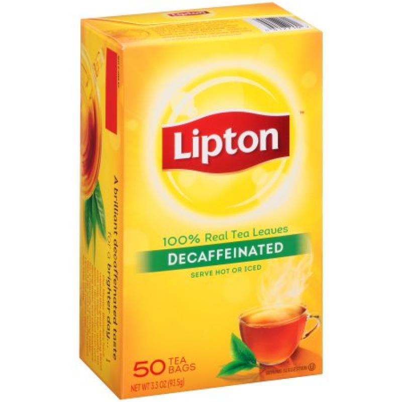Lipton Decaffeinated Black Tea Bags, 50 ct