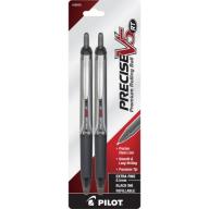 Pilot Precise V5 RT Premium Rolling Ball Pens, Extra Fine Point, Black, 2/Pack