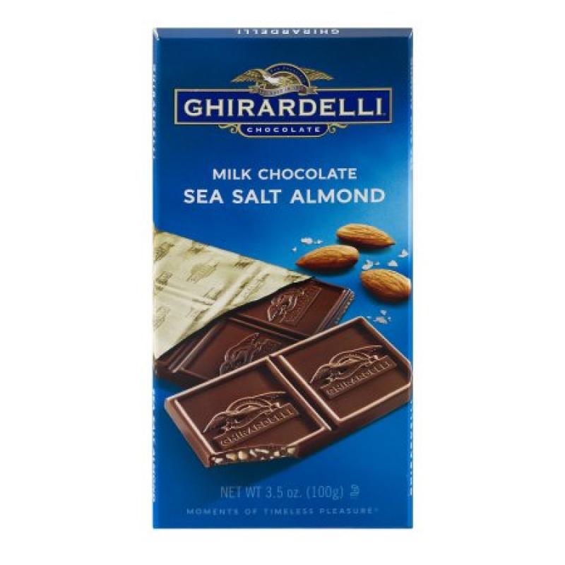 Ghirardelli Milk Chocolate Sea Salt Almond, 3.5 OZ