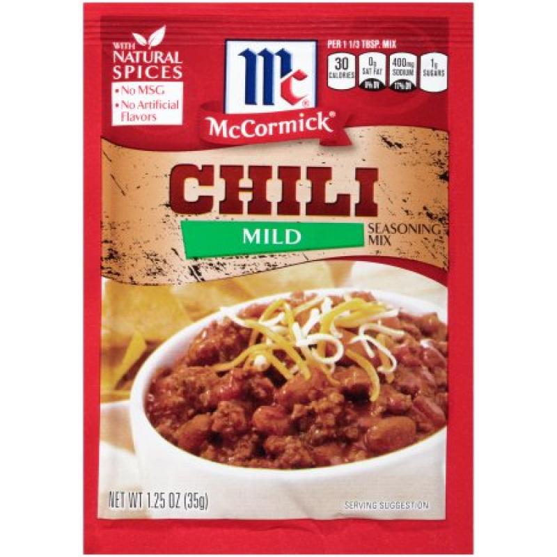 McCormick® Chili Mix, Mild, 1.25 oz. Packet