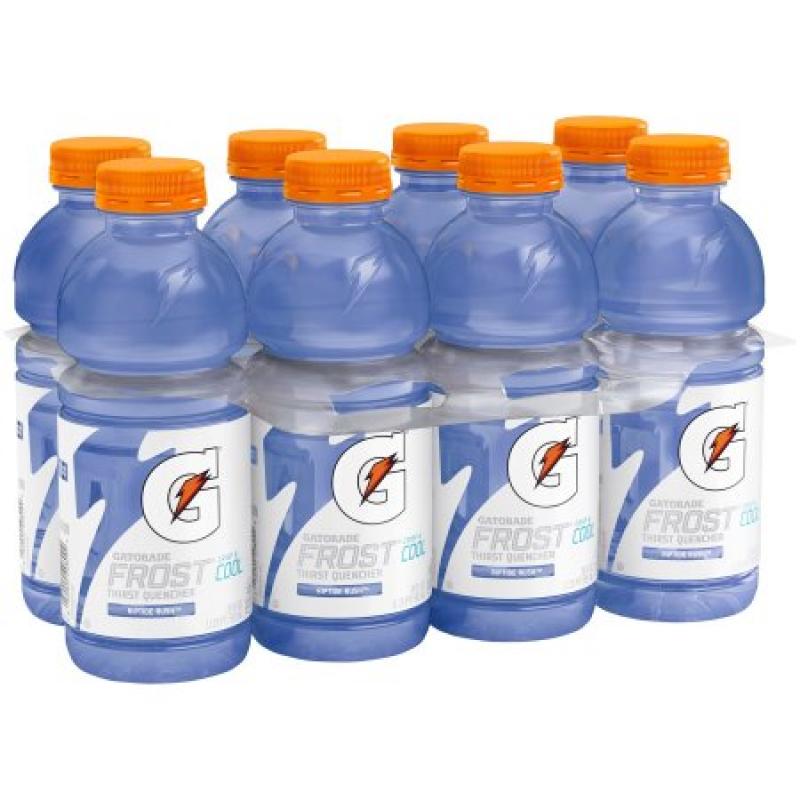 Gatorade Thirst Quencher Frost Sports Drink, Riptide Rush, 20 Fl Oz, 8 Count