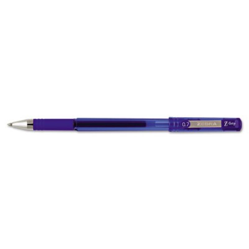 Zebra Z-Grip Gel Stick Pen, Blue Ink, Medium, Dozen