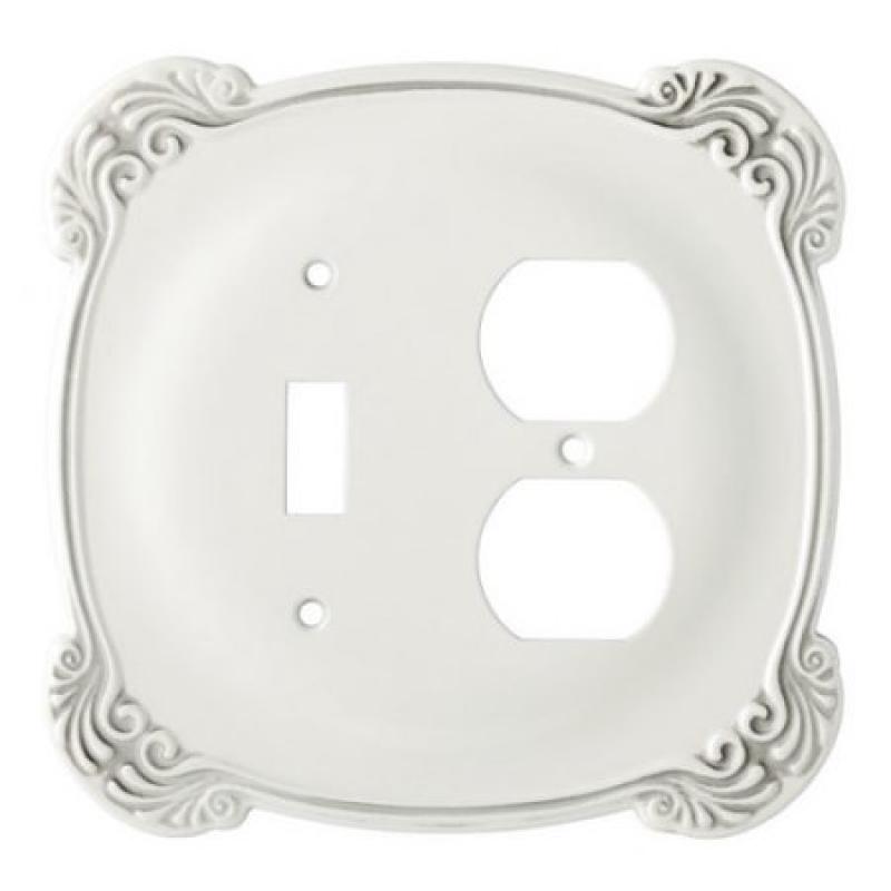 Brainerd Arboresque Single Switch and Duplex Wall Plate, White