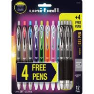 uni-ball 207 Gel Ink Pens, Assorted Colors, 8pk +4