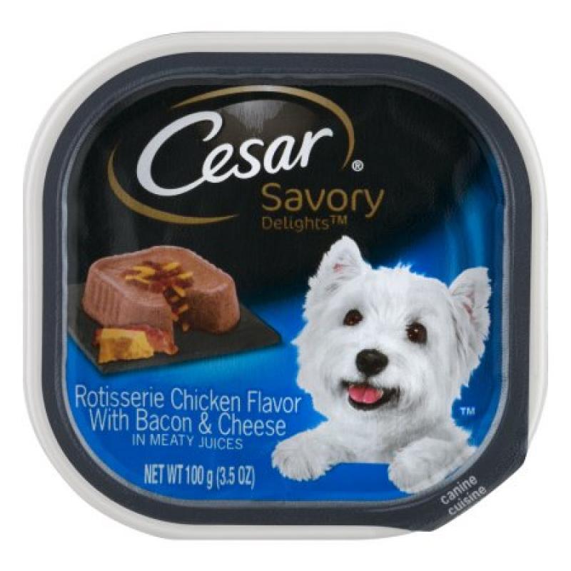 Cesar Savory Delights Canine Cuisine Rotisserie Chicken Flavor With Bacon & Cheese, 3.5 OZ