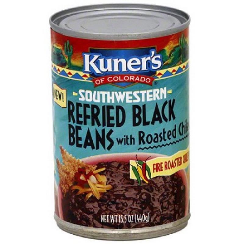 Kuner&#039;s Of Colorado Southwestern Refried Black Beans With Roasted Chiles, 15.5 oz (Pack of 12)