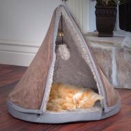 PETMAKER Sleep and Play Cat Bed with Removable Teepee Top