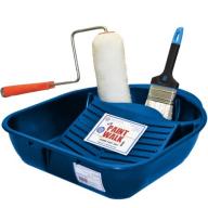 Paint Walk Paint Tray with Magnetic Brush Holder, Blue