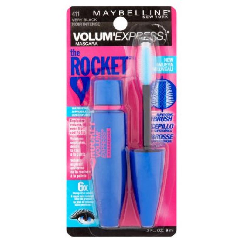 Maybelline New York Volum&#039; Express The Rocket 411 Very Black Waterproof Mascara, .3 fl oz