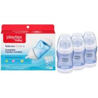 Playtex Baby VentAire Complete Tummy Comfort 6oz 3-Pack Blue Baby Bottle
