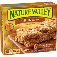 Nature Valley Granola Bars, Crunchy, Pecan Crunch, 6 Pouches - 1.5 oz, 2-Bars Per Pouch