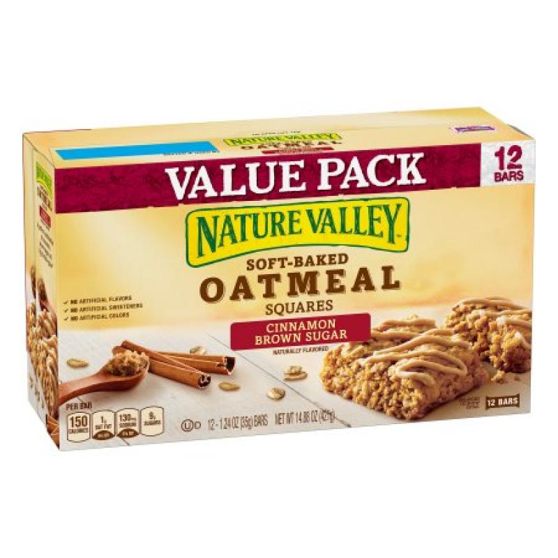 Nature Valley Soft-Baked Oatmeal Squares, Cinnamon Brown Sugar, 12 Bars - 1.2 oz