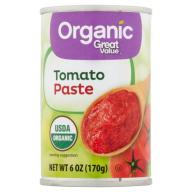 Great Value Organic Tomato Paste, 6 Oz.