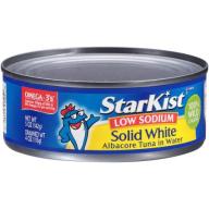 StarKist Canned Solid White Albacore Tuna, Low Sodium, in Water, 5 Oz