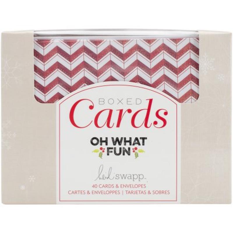 Heidi Swapp A2 Cards and Envelopes, 4.375" x 5.75", 40/Box, Oh What Fun