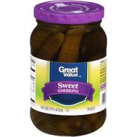 Great Value Sweet Gherkin Pickles, 16 Oz