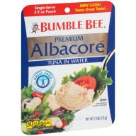 Bumble Bee Premium Albacore Tuna In Water, 2.5 OZ