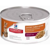 Hill&#039;s Science Diet Adult Savory Turkey Entrée Canned Cat Food, 5.5 oz, 24-pack