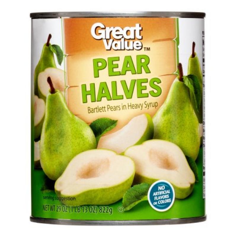 Great Value Pear Halves, in Heavy Syrup, 29 Oz