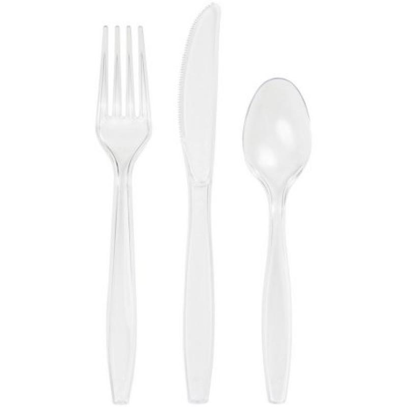 Clear Cutlery Assortment, 18pk