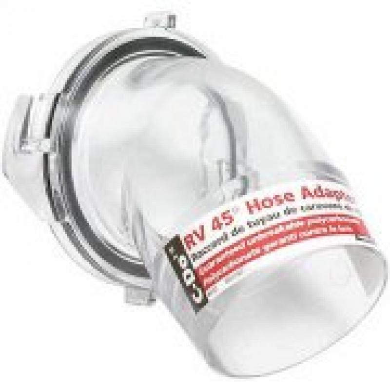 Camco Sewer Fitting C-Do 2 Clear 45-Degree Hose Adapter