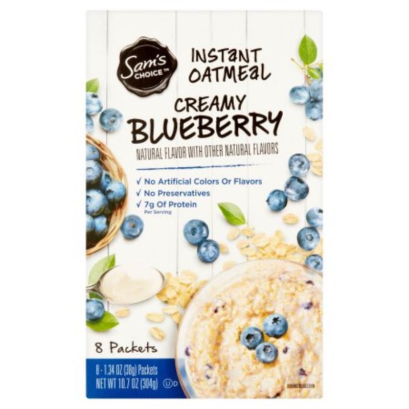 Sam&#039;s Choice Greek Yogurt BlueberryPremium Instant Oatmeal 8 ct