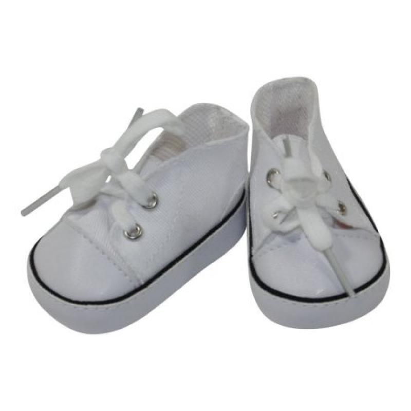 Arianna White Low Cut Canvas Sneaker fit most 18 inch dolls